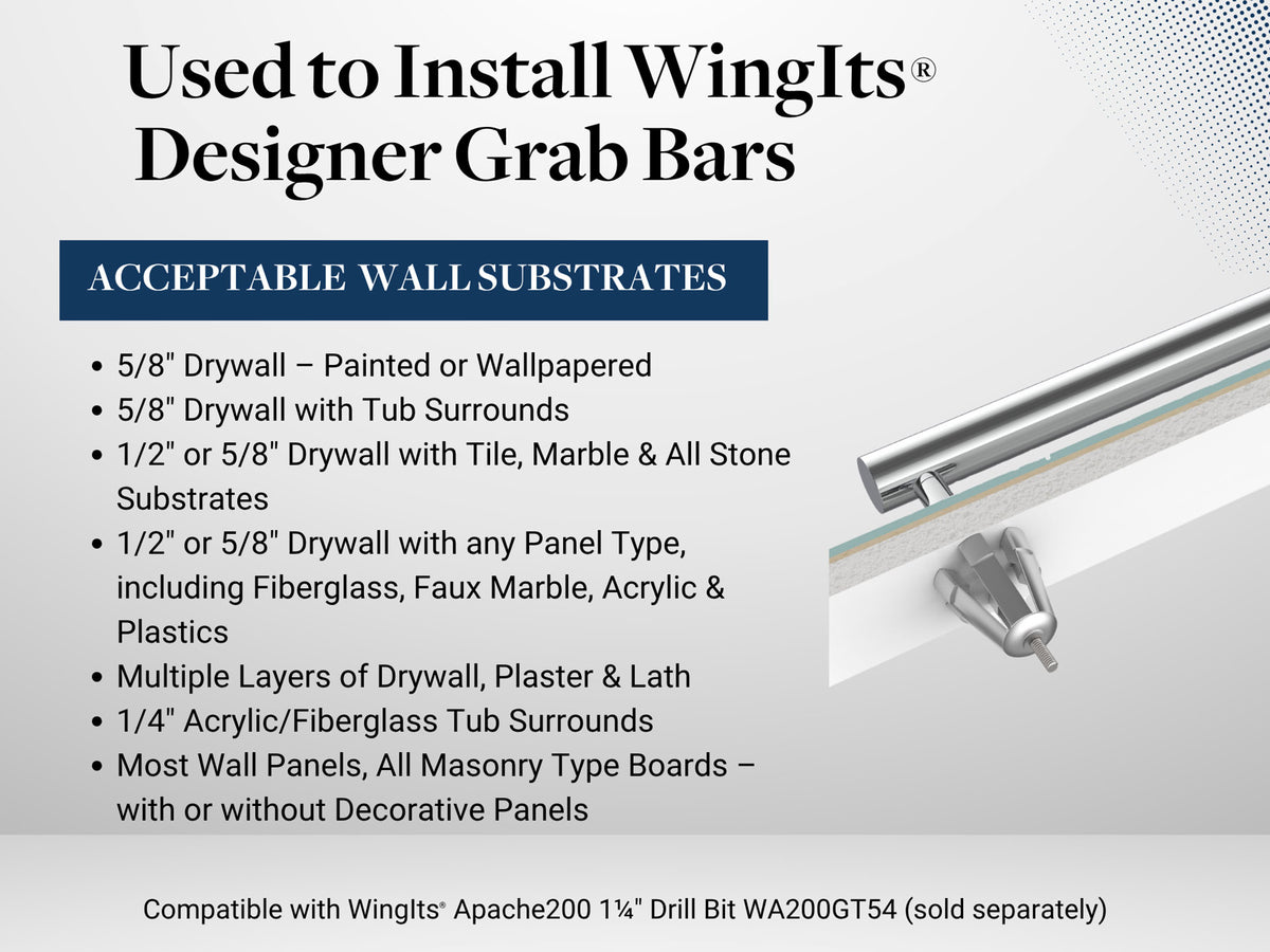 Designer Grab Bar Fastener