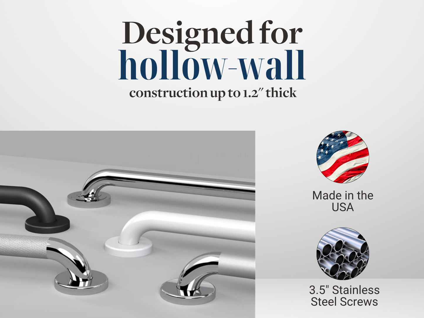 Structurally Engineered Grab Bar Fastener