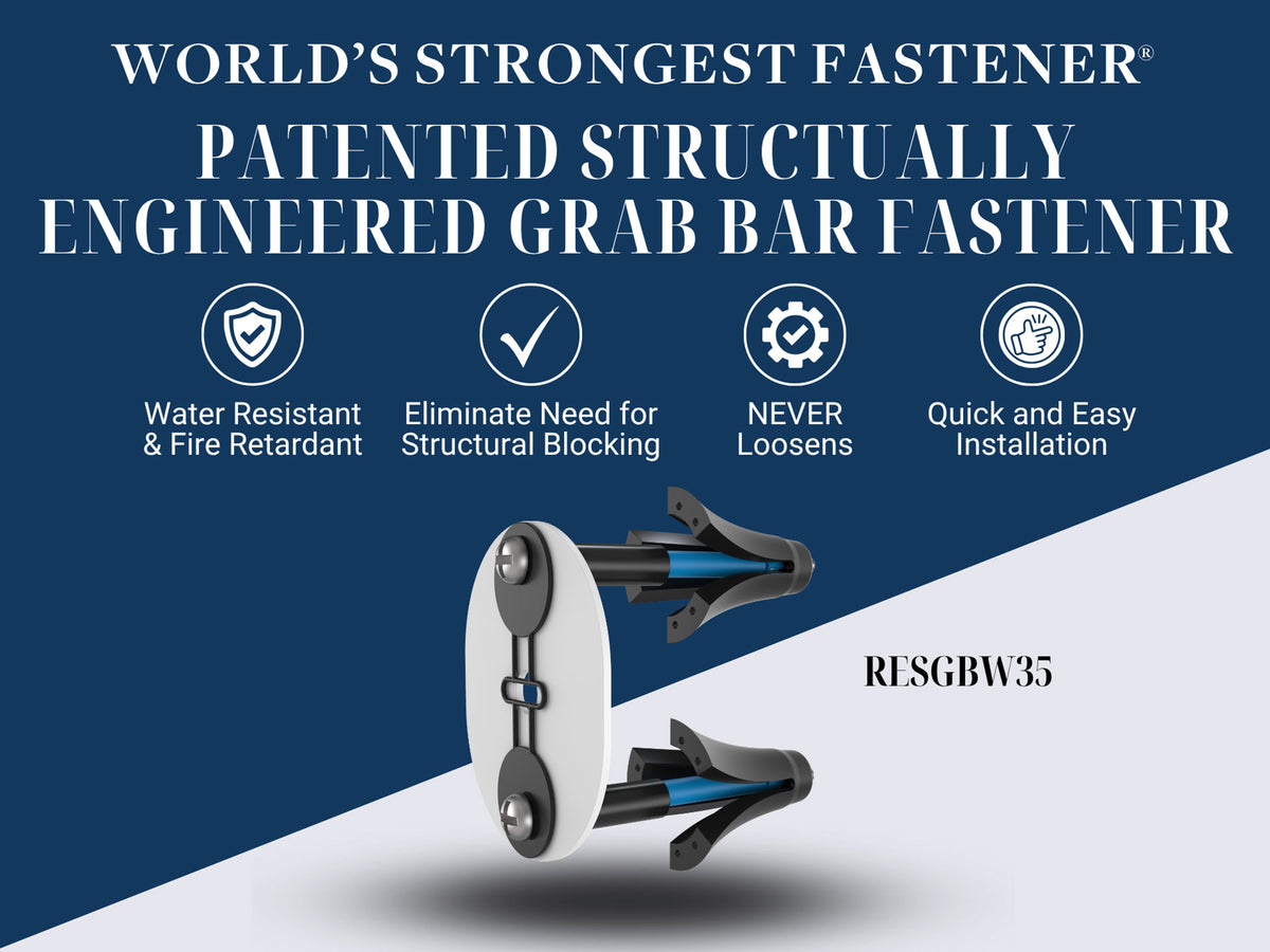 Structurally Engineered Grab Bar Fastener
