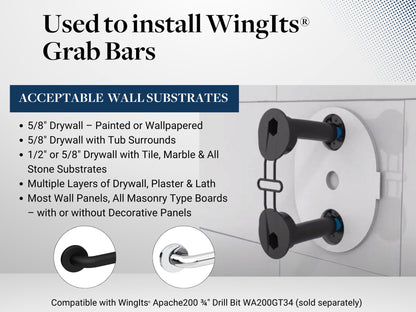 Structurally Engineered Grab Bar Fastener
